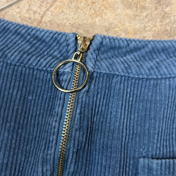 Limonata blue corduroy mini skirt Sz small - Picture 4 of 5